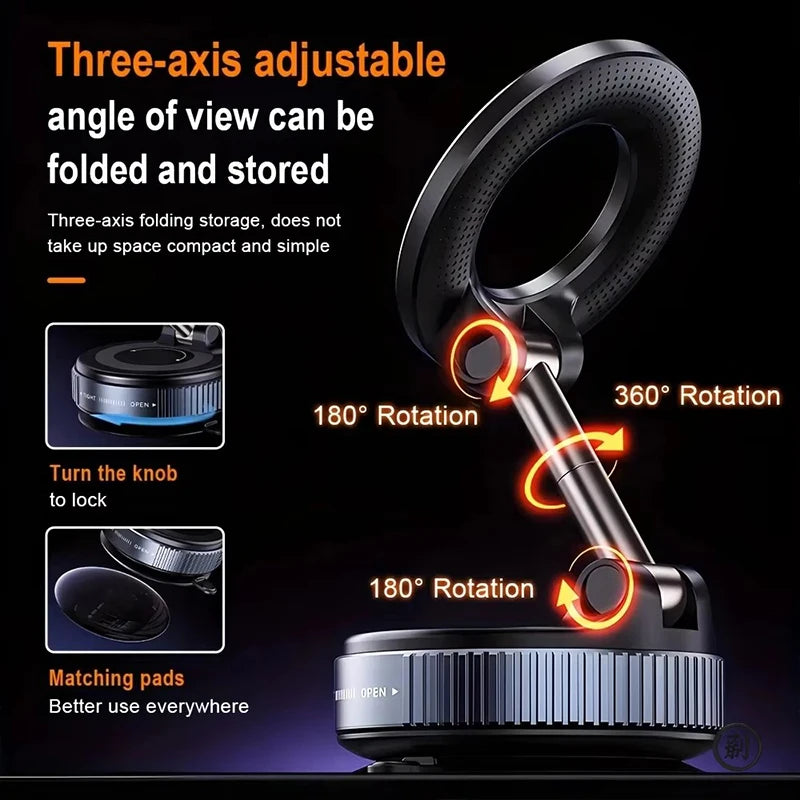 Round Folding Magnetic Car Holder