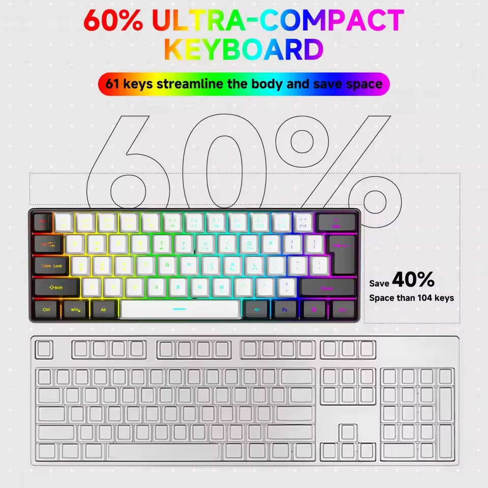 Portable Wired Mini Mechanical Keyboard