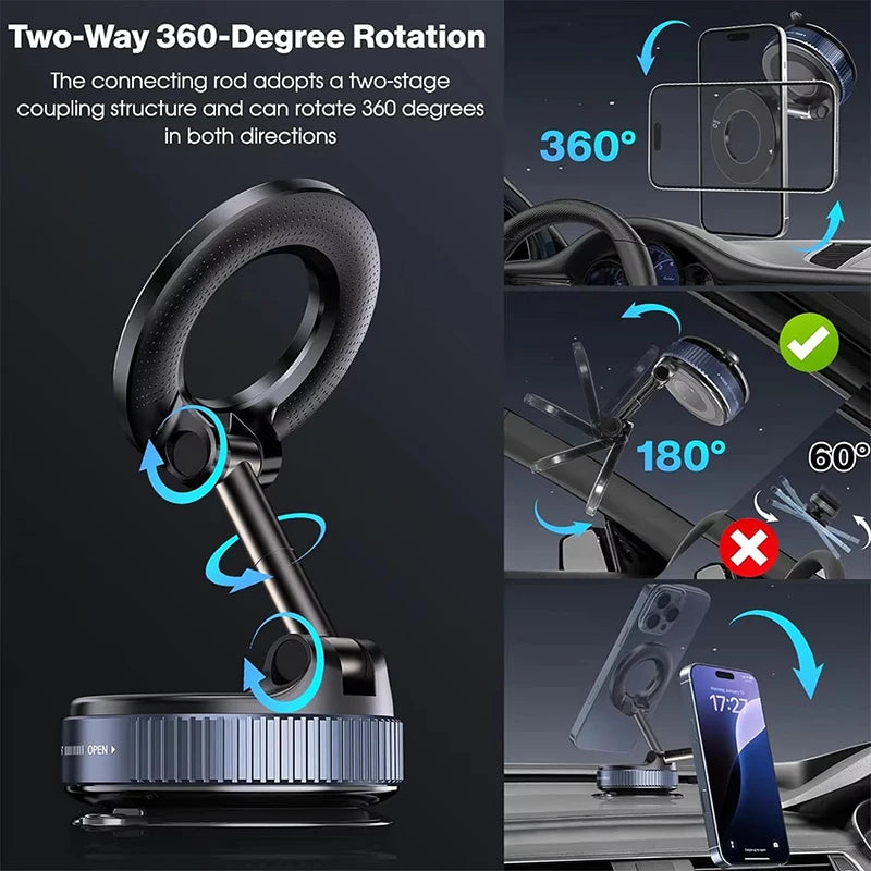 Round Folding Magnetic Car Holder