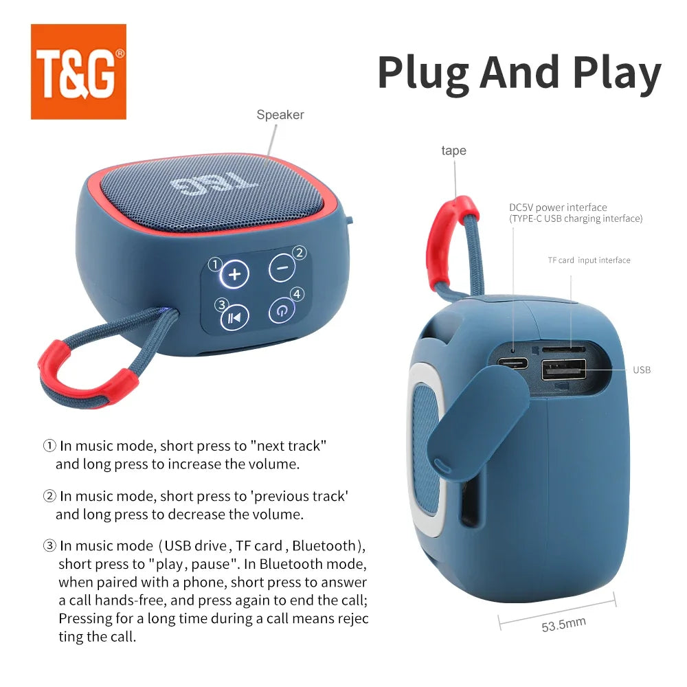Mini Wireless Bluetooth T&G Speaker